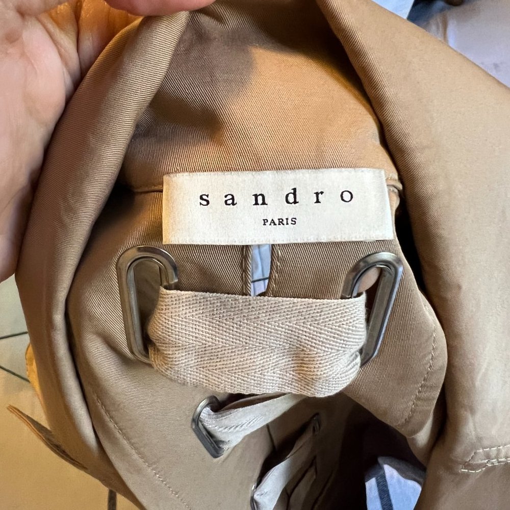 Sandro Gabriela Trench Coat in Classic Tan - Picture 5 of 8